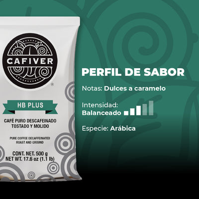 Cafiver HB Plus Molido Descafeinado (500 g.)