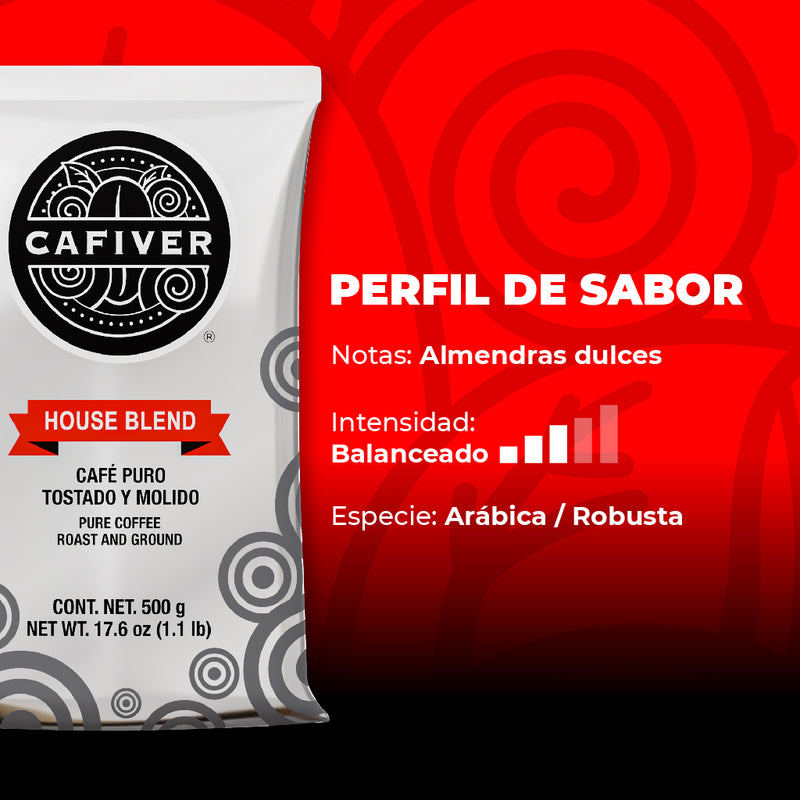 Cafiver House Blend Molido (500 g.)