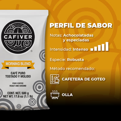 Cafiver Morning Blend Molido (500 g.)