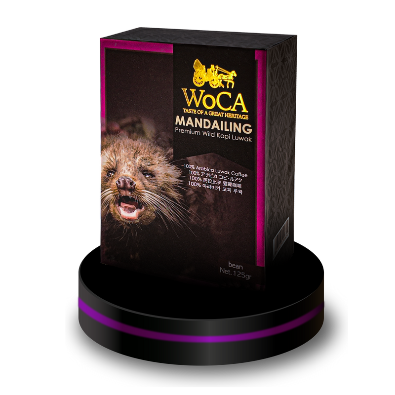 WoCa Luwak Coffee Mandailing Arábica (café de civeta en grano 125g.)