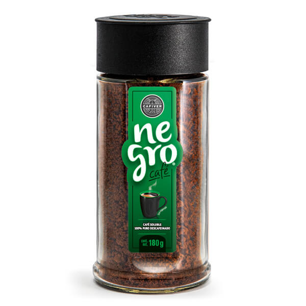 Cafiver Negro Café Soluble Descafeinado (180g.)