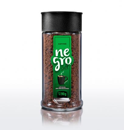 Cafiver negro café descafeinado (12 frascos 90g)